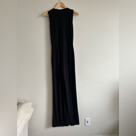 Michael Kors Black Flared Sleeveless Jumpsuit - Picture 6 of 10